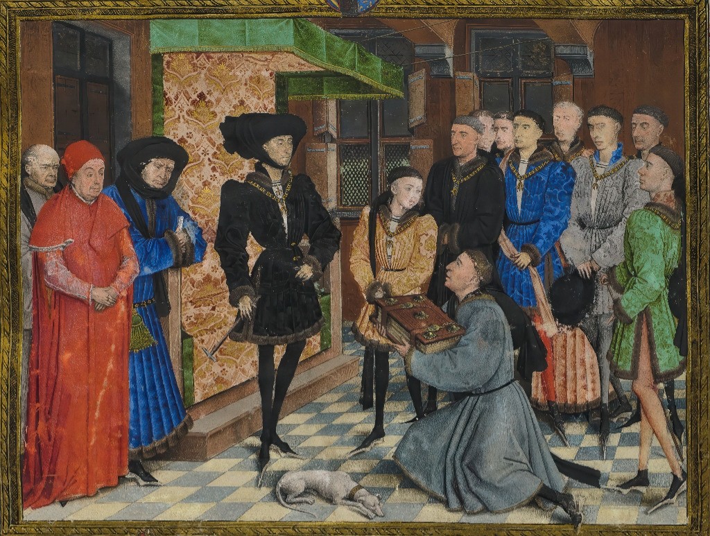 Jean Wauquelin Presenting the Chroniques de Hainaut by Rogier van der Weyden